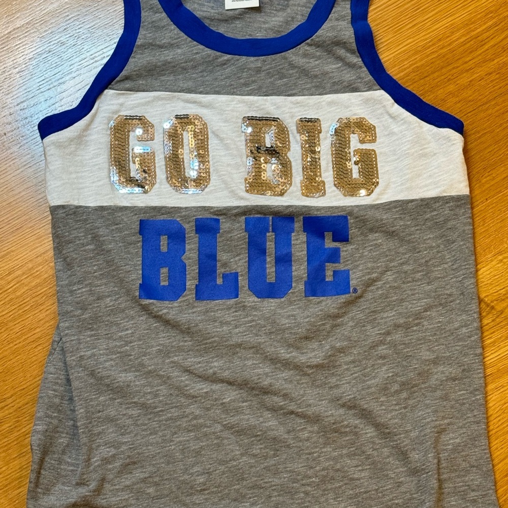 Women’s Victoria's Secret PINK GO BIG BLUE Tank Top University of Kentucky UK